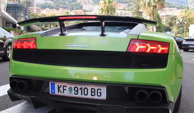 Lamborghini Gallardo LP570-4 Rumbles Through Monaco With Straight-Pipes