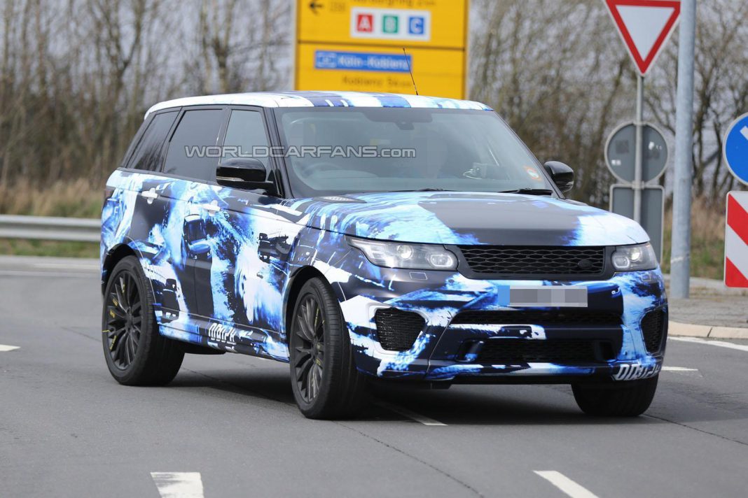 Range Rover Sport RS Prototype Spotted With Unique Blue Wrap