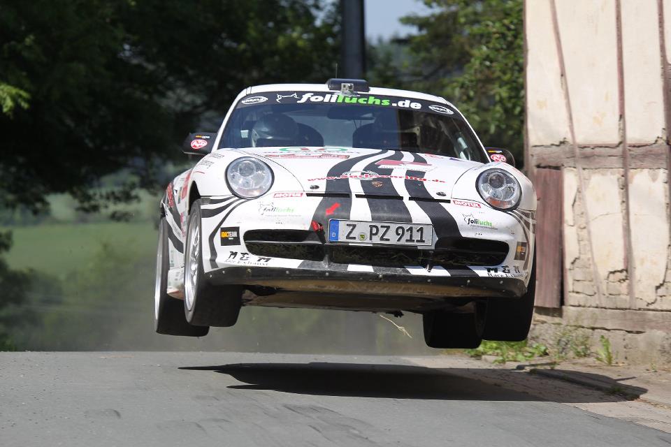 Ruben Zeltner Porsche GT3 Rally Action