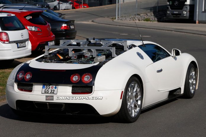 Strange Bugatti Veyron Prototype Spied Up Close