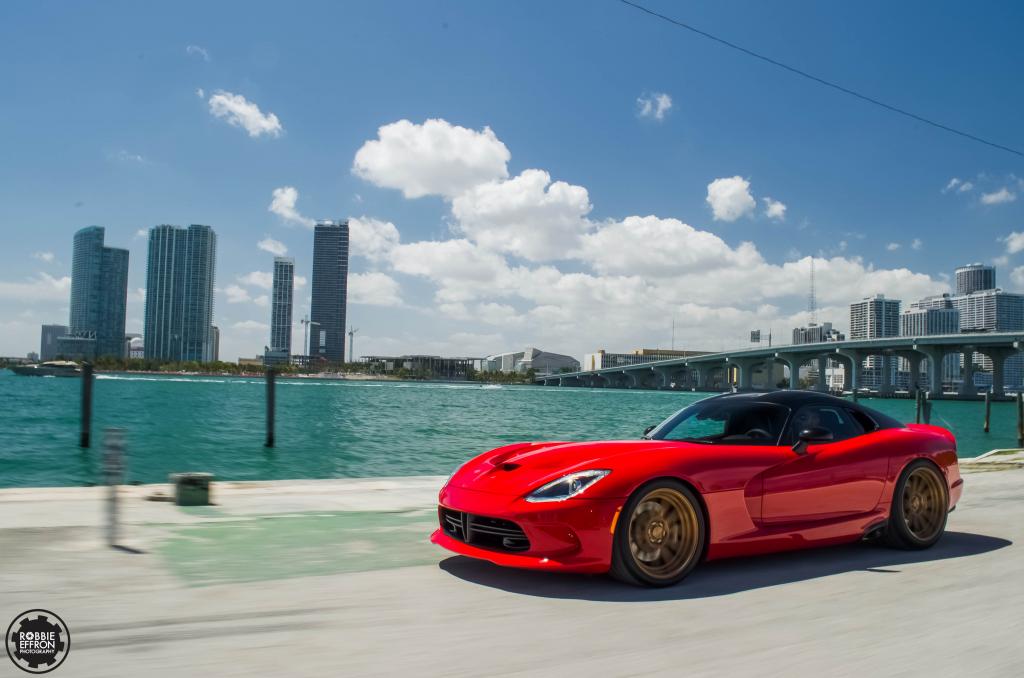 Red SRT Viper Shines With Gold ADV.1 Wheels