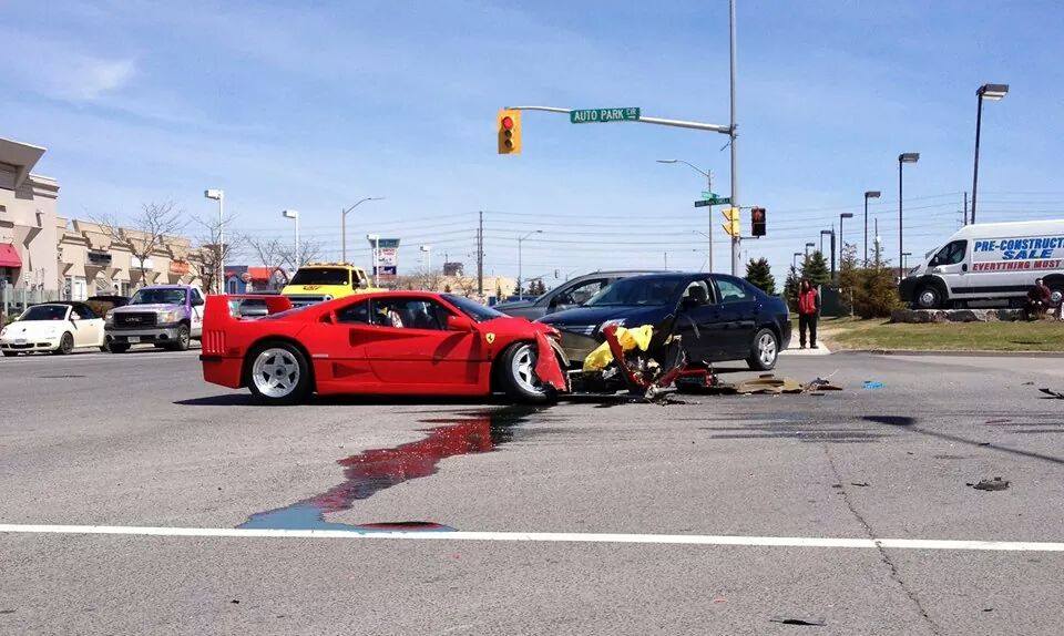 Ferrari F40 Crashes in Canada