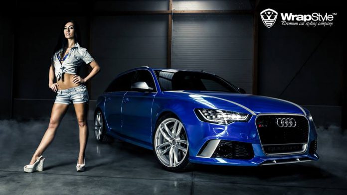 Chrome Blue Audi RS6 by WrapStyle