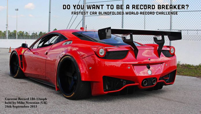 You Could Set a Blindfolded Top Speed Record in a Ferrari 458 Challenge