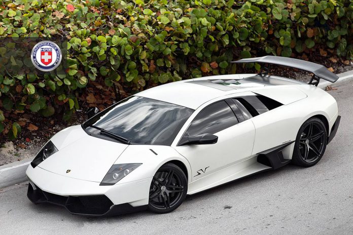 Stunning Matte White Lamborghini Murcielago SV on HRE Wheels