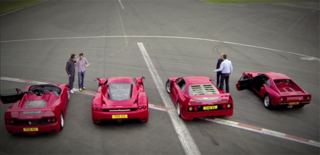 Video: Top Gear Gathers Ferrari Enzo, F40, F50 and 288 GTO