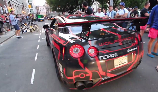 Video: Epic Tuned Nissan GT-R Launching at Gumball!