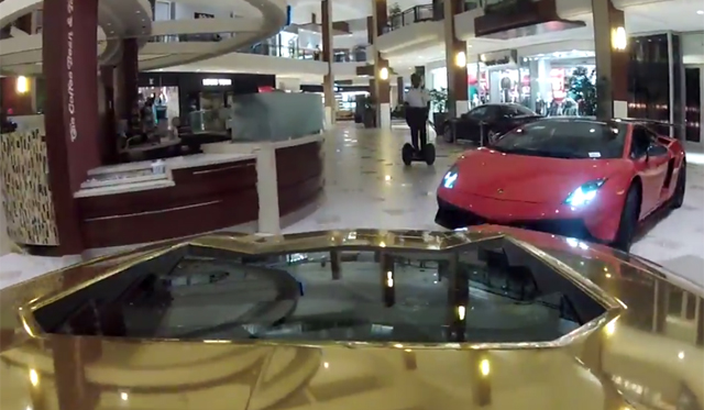 Video: Driving Five Lamborghinis in a Shopping Centre!
