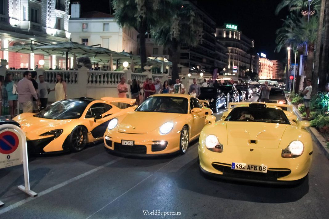 Video: Mega Yellow Combo of a McLaren P1, Porsche 911 GT1 and GT2