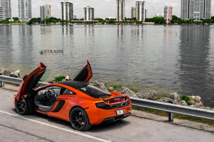 Stunning Volcano Orange McLaren 12C on Strasse Wheels!
