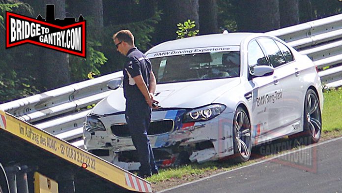 BMW Ring Taxi Crashes at The Nurburgring in Drifting Incident