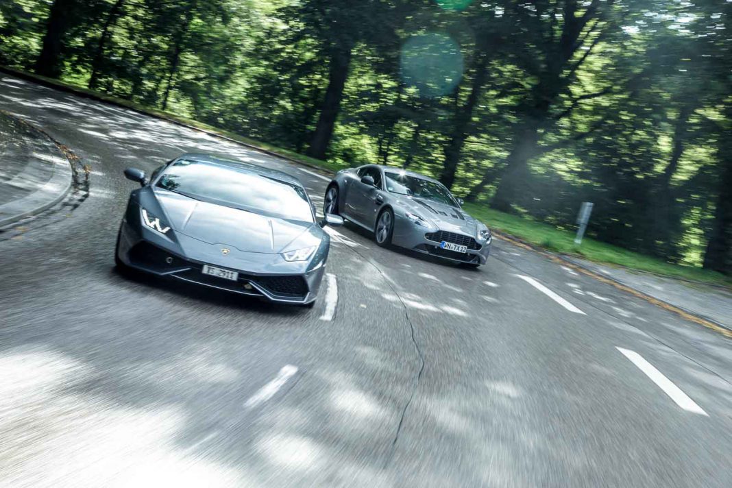 Photo of the Day: Aston Martin V12 Vantage and Lamborghini Huracan