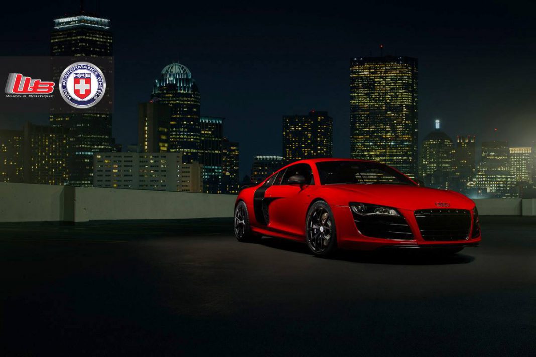 Stunning Red Audi R8 V10 with HRE Wheels