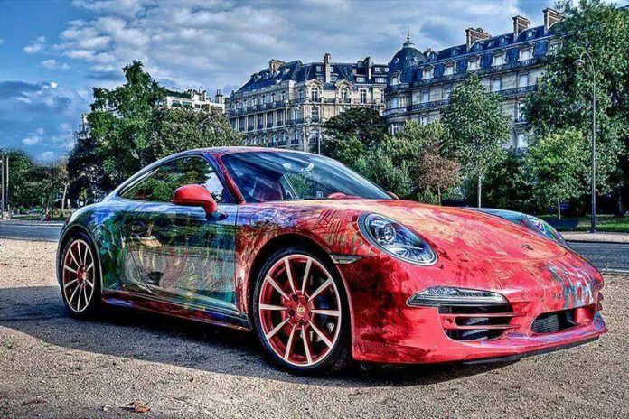 Porsche 911 Carrera Wrapped in Color Art