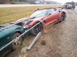 2015 Corvette Z06 Convertible Wrecked in Mississippi
