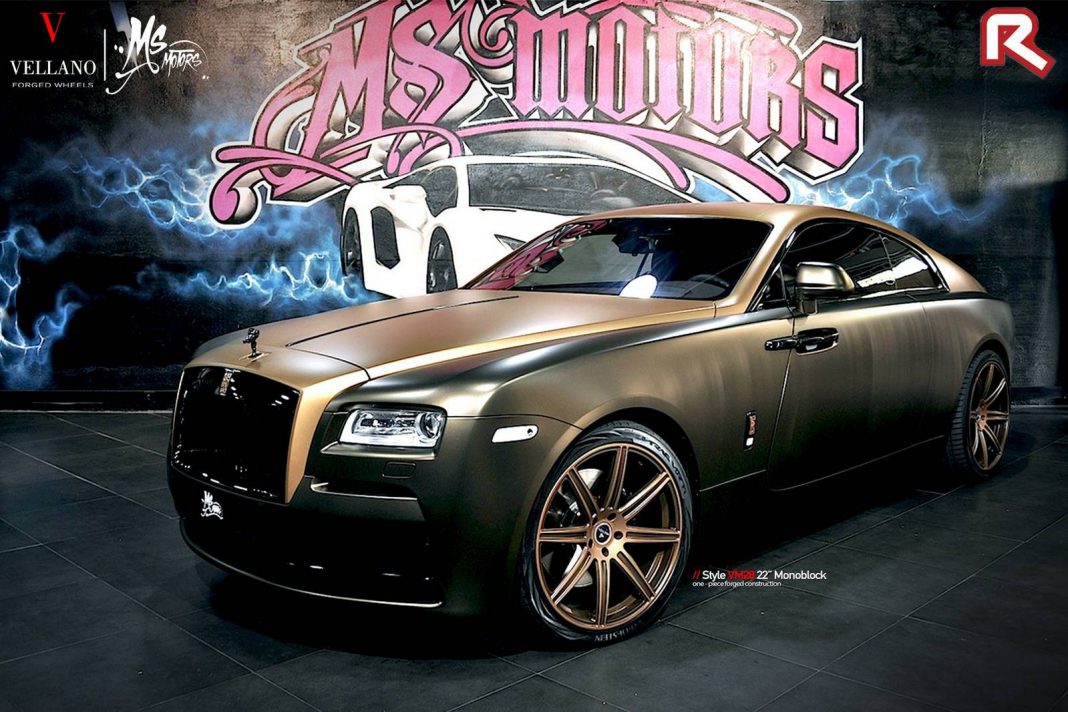 Choco Gold Rolls-Royce Wraith by MS Motors