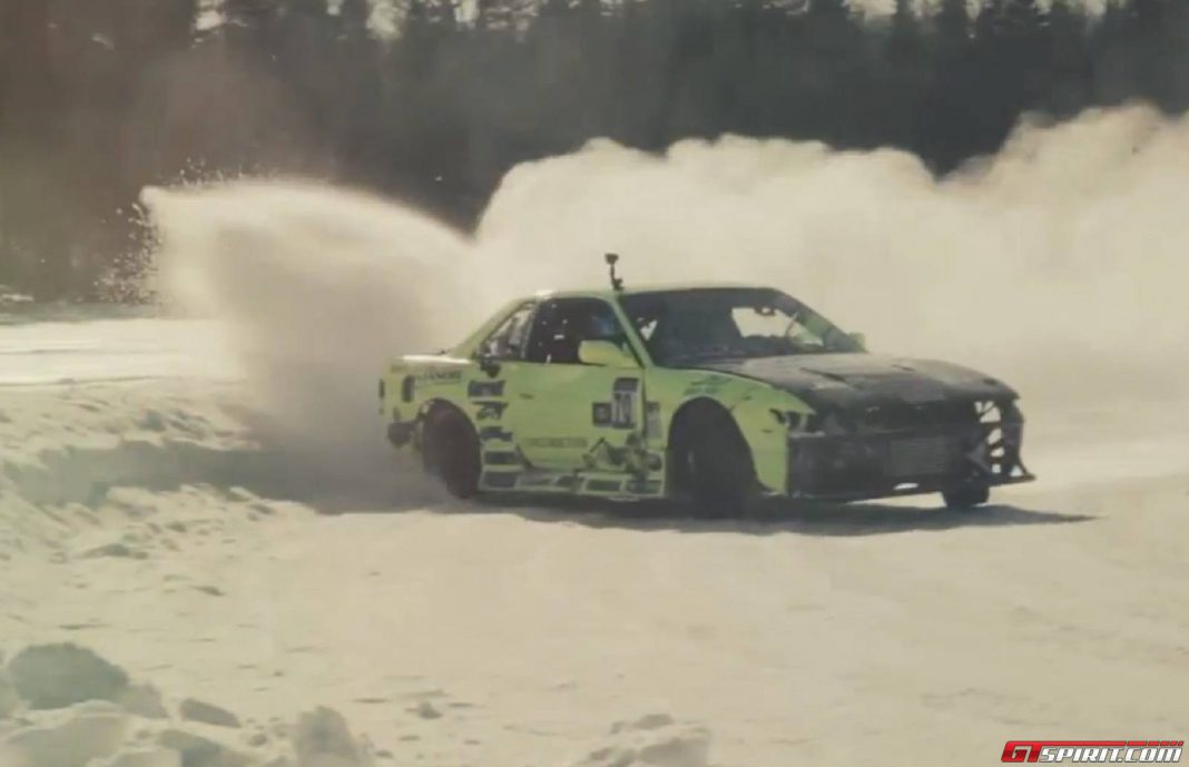 Canadian winter drifting action