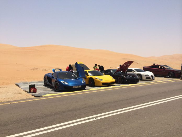 Supercars in the desert Fast and Furious 7