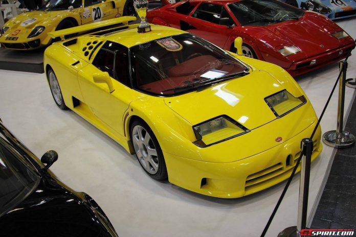 Yellow Bugatti EB110 Techno Classica