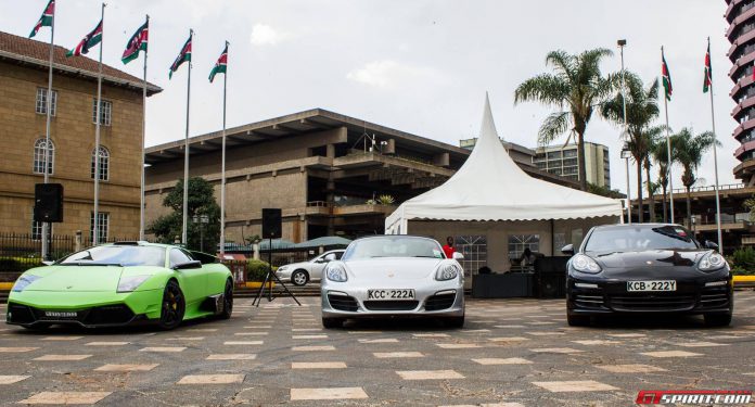 2015 Nairobi Auto Festival Lamborghini Murcielago, Porsche Boxster, Porsche Panamera
