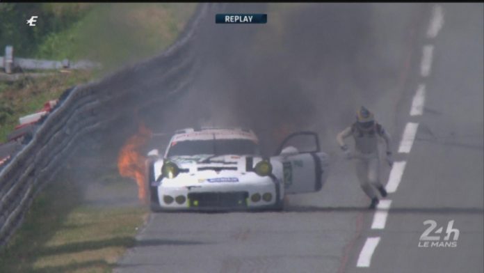 Crash and Burn at Le Mans 24 Hours