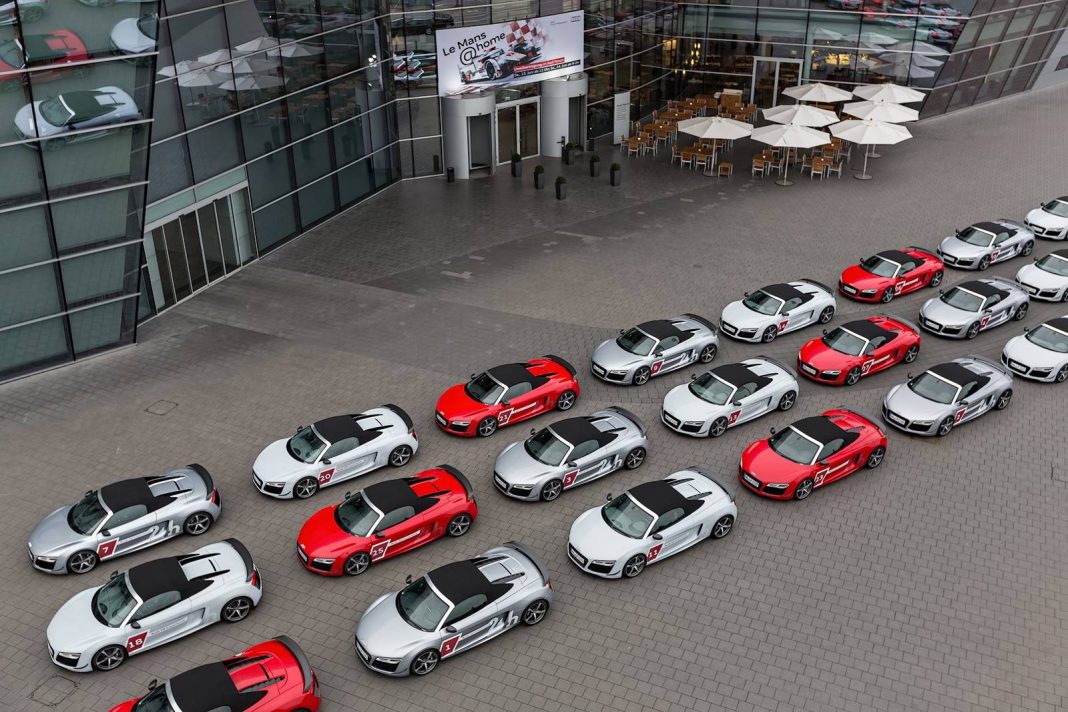 30 Audi R8 Spyder's Honor Audi at Le Mans