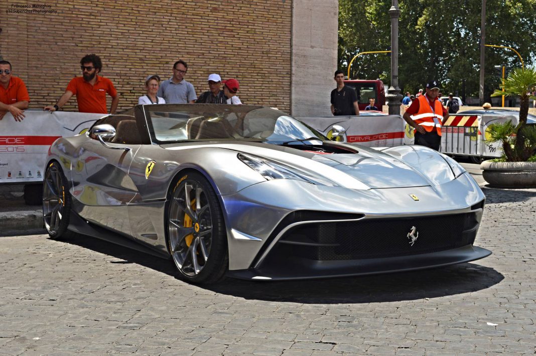 Silver Chrome Ferrari F12 TRS Emerges in Rome