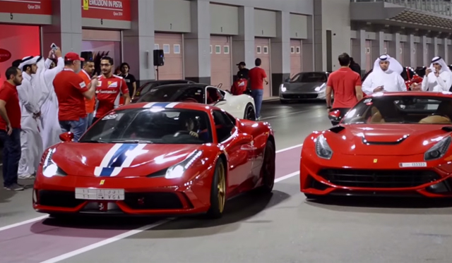 Ferraris Flock to Qatari Track Day