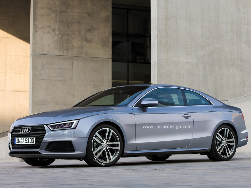 Next-generation Audi A5 rendered front