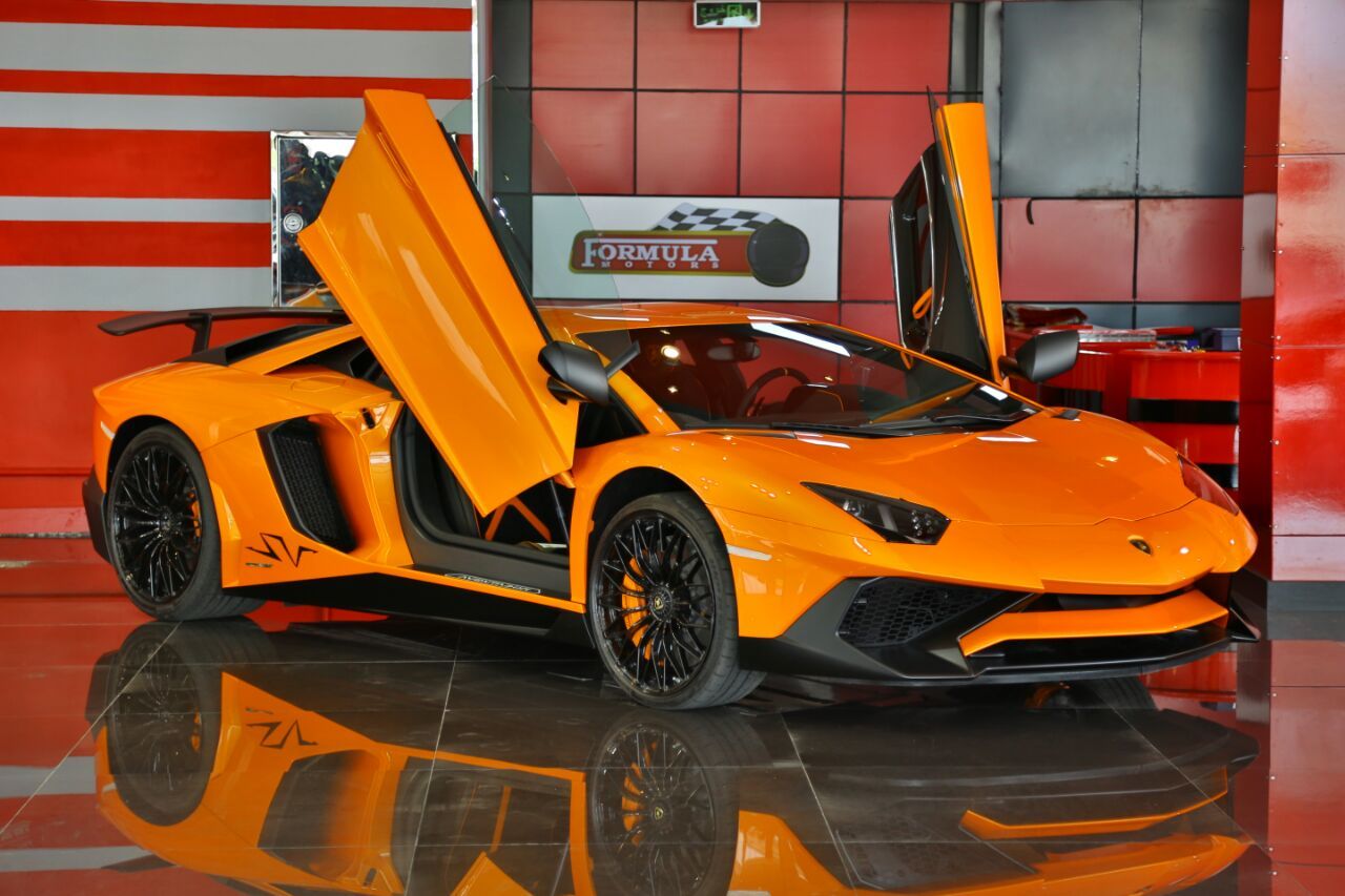 Incredible Orange Lamborghini Aventador SV For Sale in ...