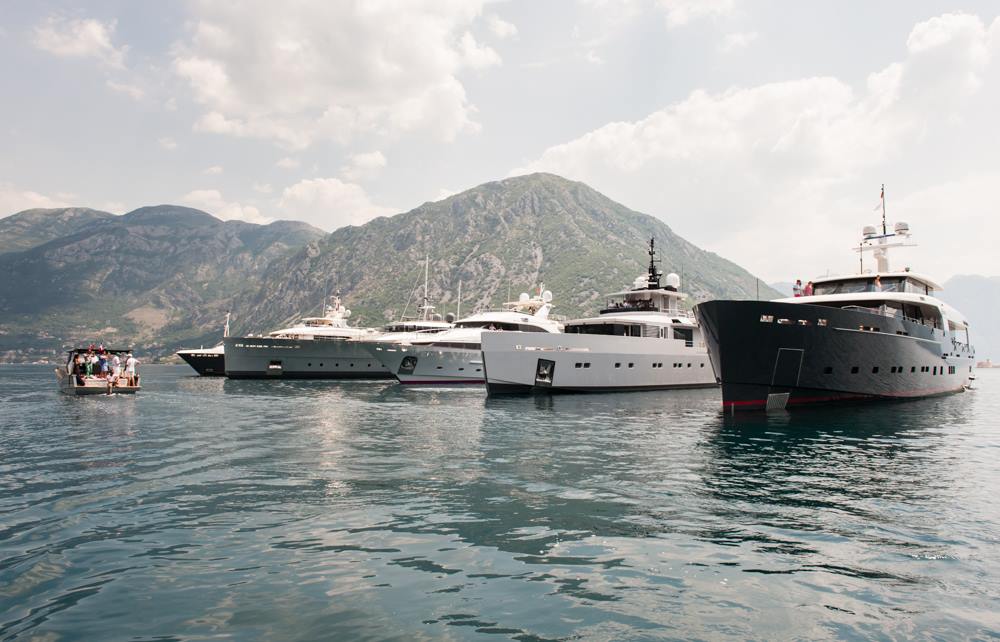 Superyacht lineup at Superyacht Rendezvous Montenegro 2015