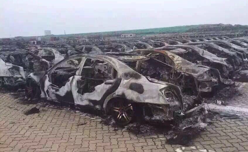 Brabus Mercedes-Benz S-Class destroyed in Tianjin