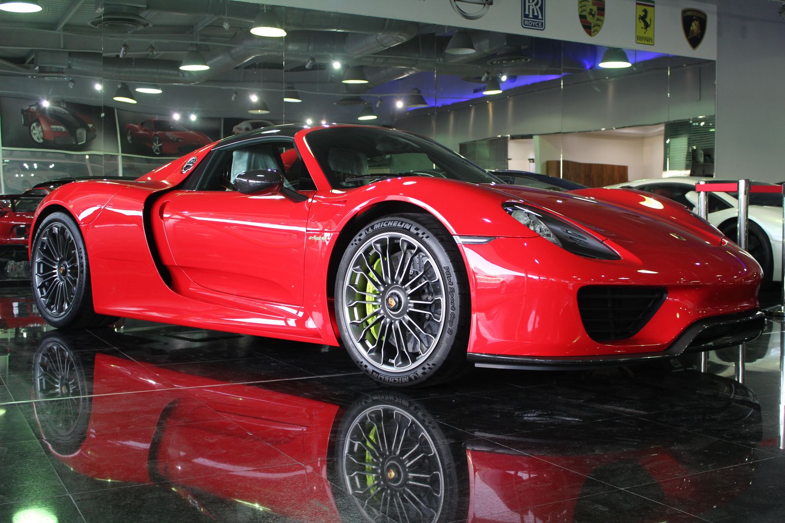 Red Porsche 918 Spyder For Sale in Dubai GTspirit