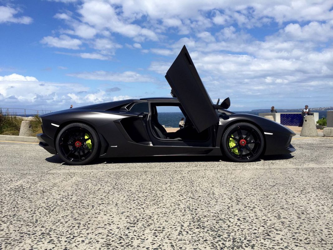 Black on Black Lamborghini Aventador