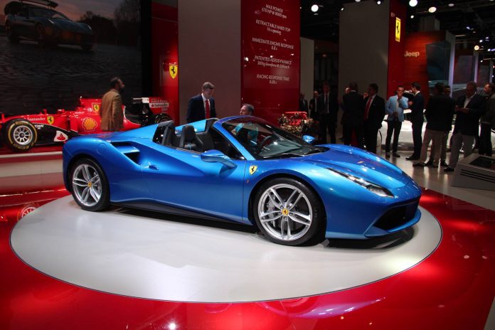 Blue Ferrari 488 Spider