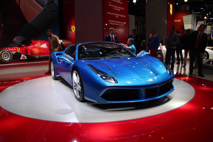 Blue Ferrari 488 Spider