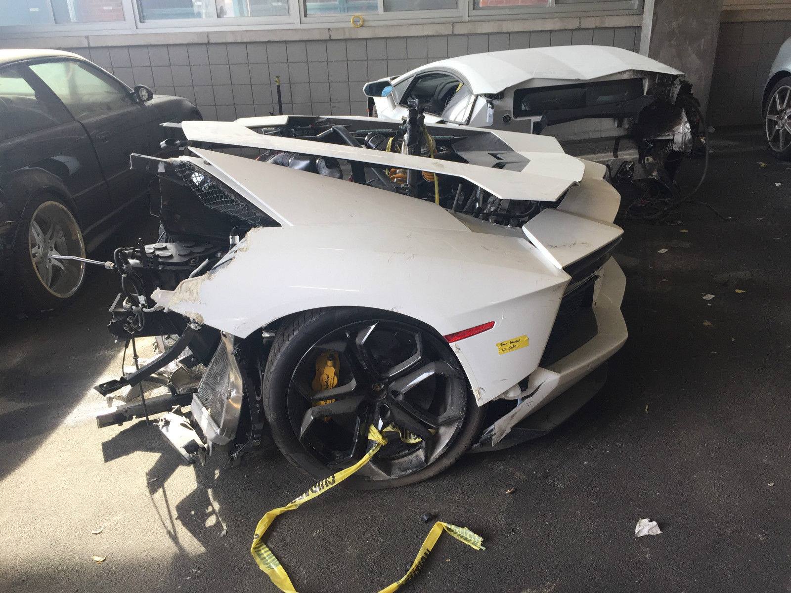 Wrecked Lamborghini Aventador for Sale at $125,000 - GTspirit
