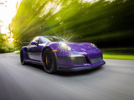 Ultraviolet Porsche 911 GT3 RS front