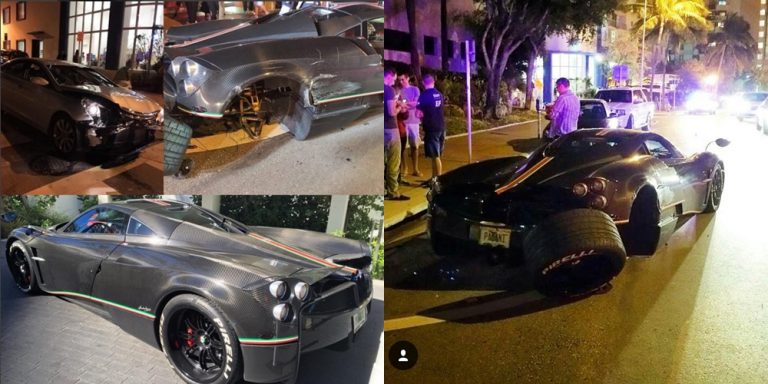 Pagani Huayra La Monza Lisa Crashes in Miami Beach - GTspirit