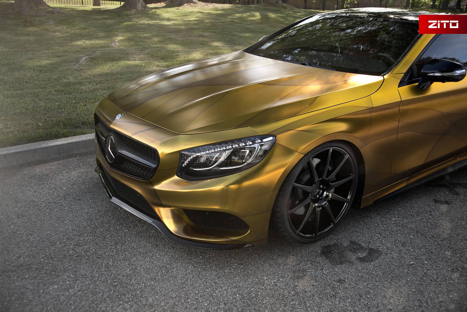 Gold Wrapped Mercedes Benz S500 Coupe With Zito Wheels Gtspirit