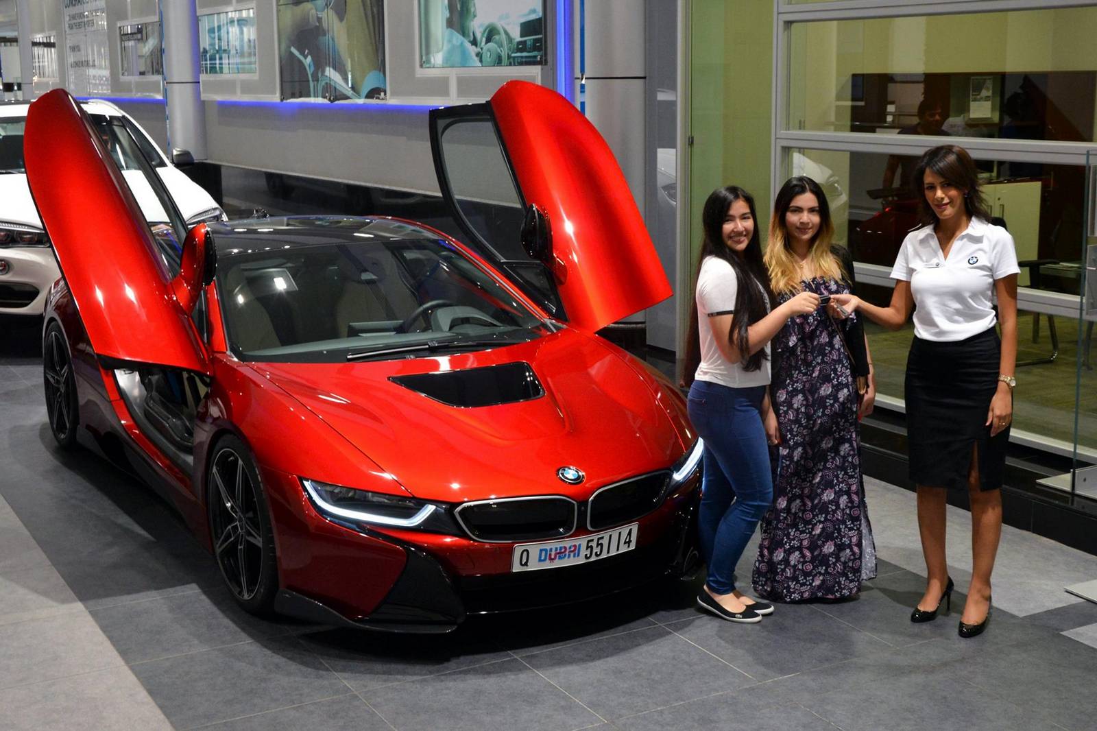 of 1 Red BMW i8 Built for Princess Al Hawi in Abu Dhabi - GTspirit