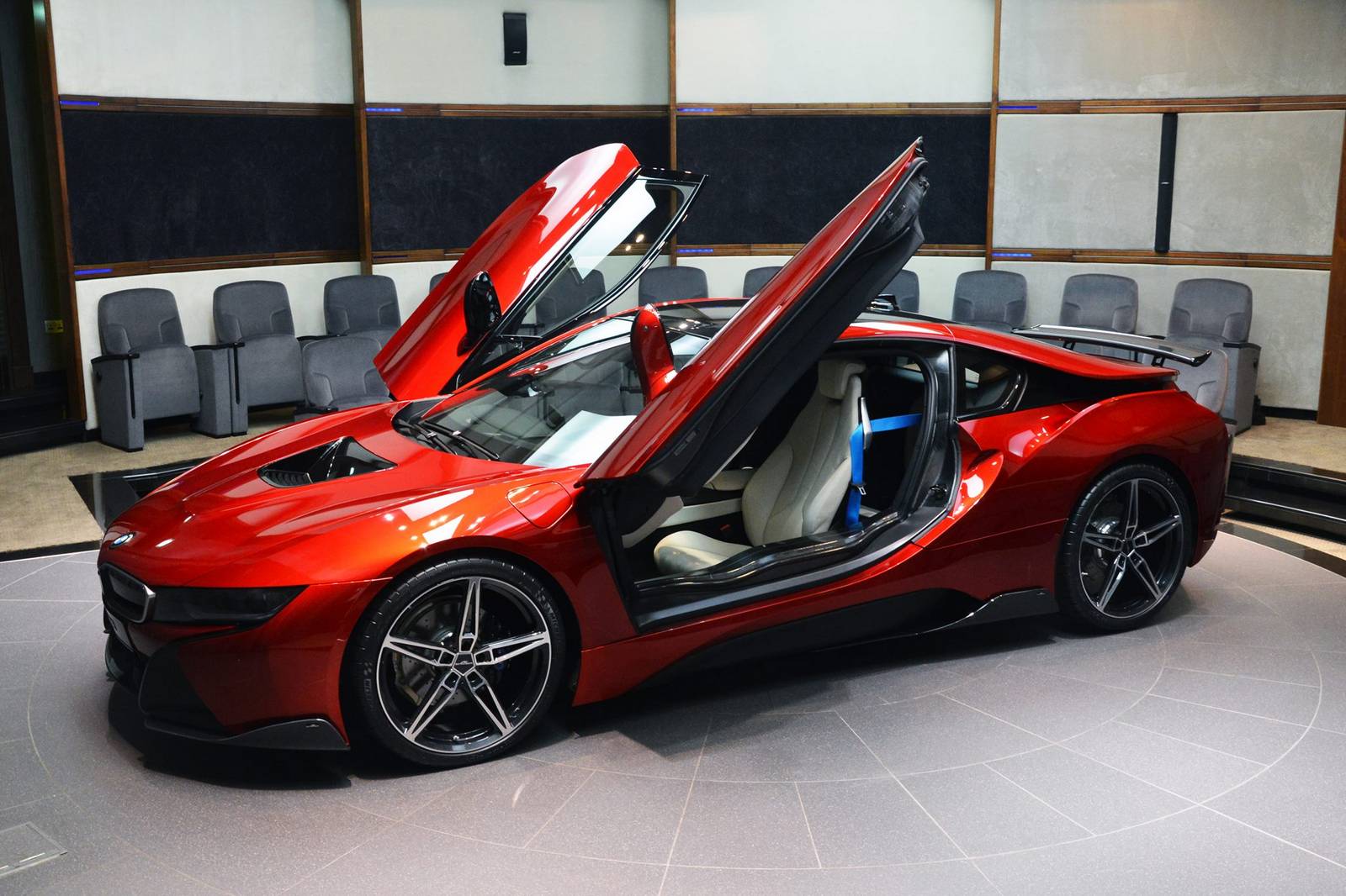 1 of 1 Lava Red BMW i8 Built for Princess Al Hawi in Abu