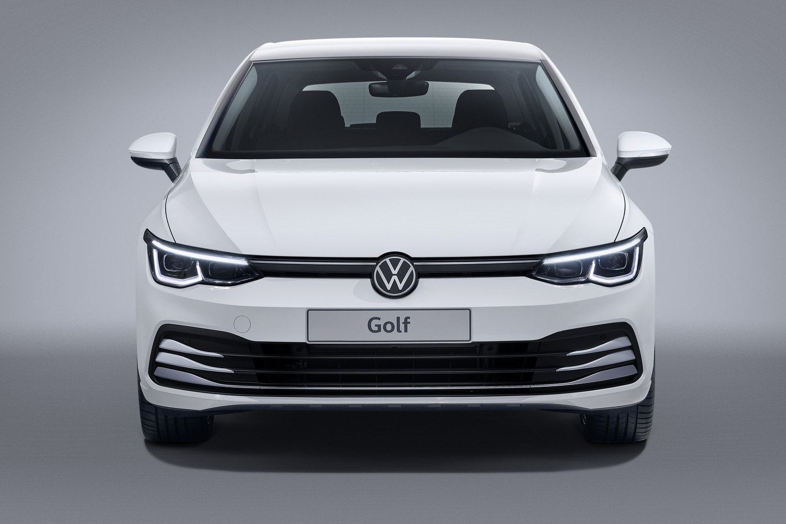 White VW Golf 8 Front