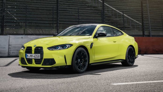 Yellow 2021 BMW M4 Competition