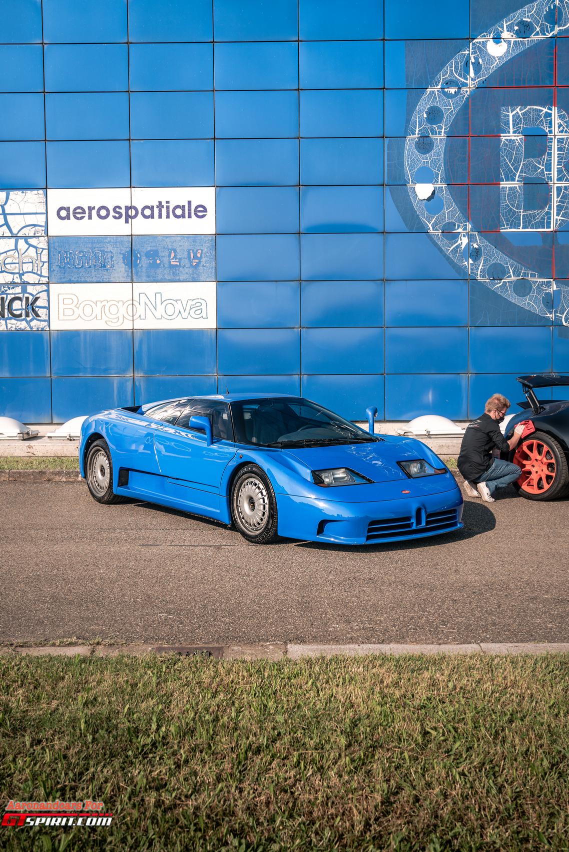 Blue Bugatti EB110