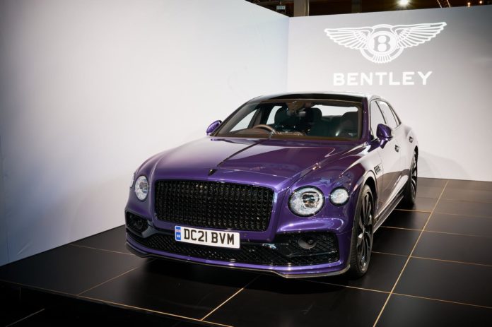 Purple Bentley Flying Spur