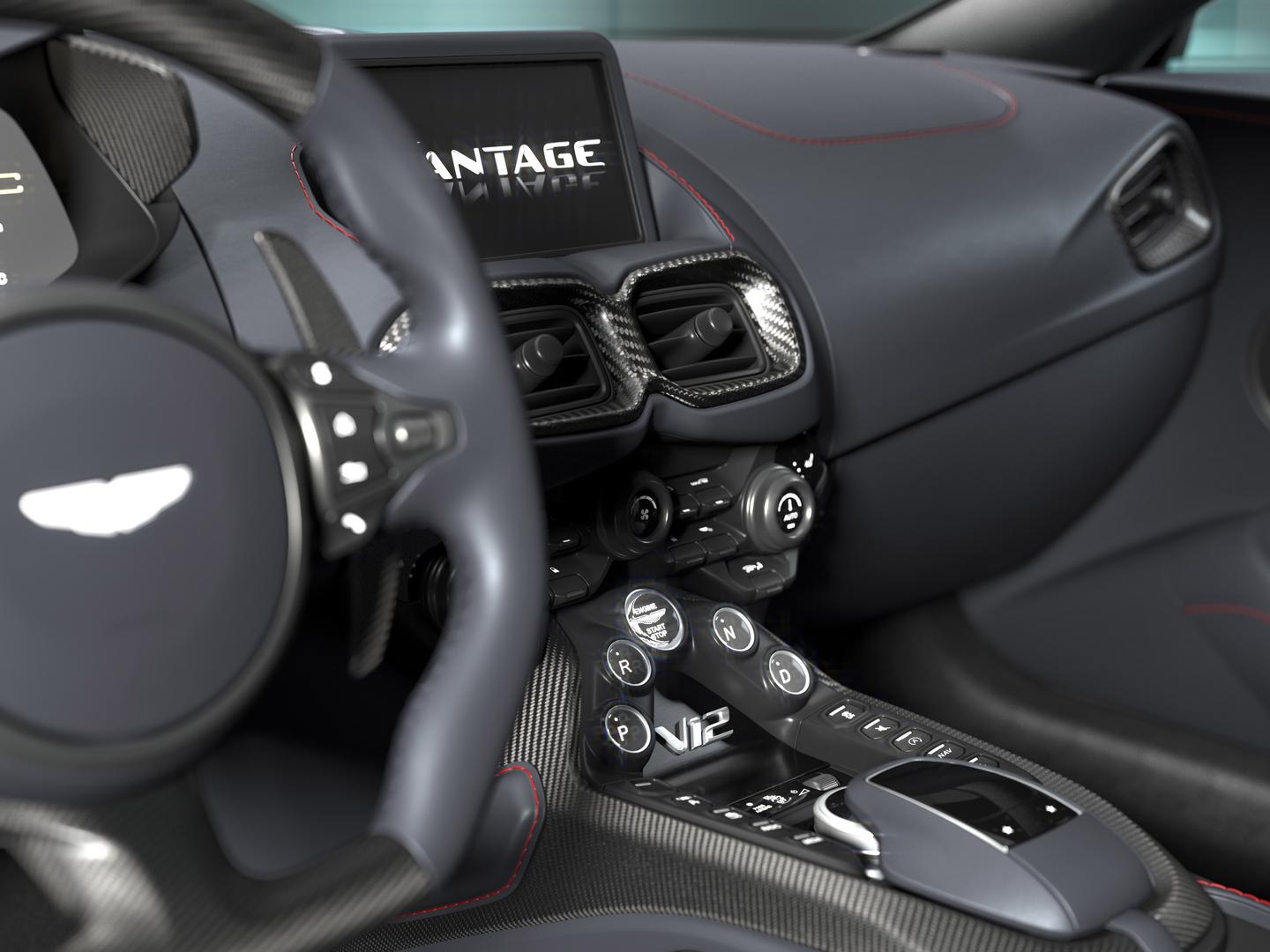 Aston Martin V12 Vantage center console